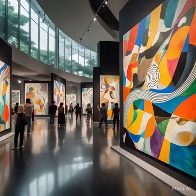 Kenyamanan di Pameran Lukisan Abstrak Monas
